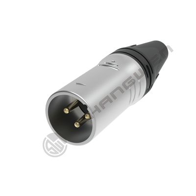 10A Rated Silver-Plated Female 3-Pin XLR Connector Waterproof Copper Contacts Factory DMX Thread Coupling Shell for Power