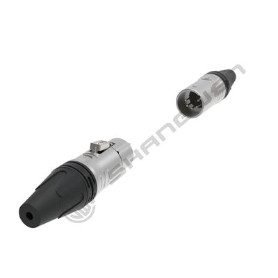 Indoor Audio XLR 5 Pin Male DMX Lighting Jack Black Gold Contacts Female/Male Plug Socket 5 Pin Xlr Connector