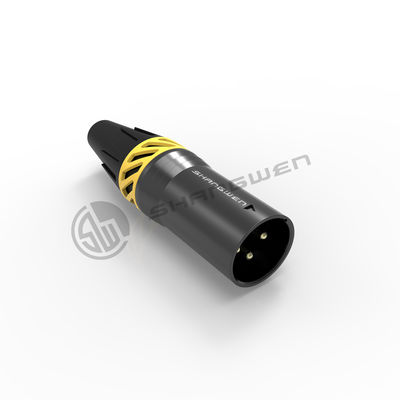 검은색 소 전력 XLR 커넥터 방수 IP65 커넥터 3 핀 남성 플러그
