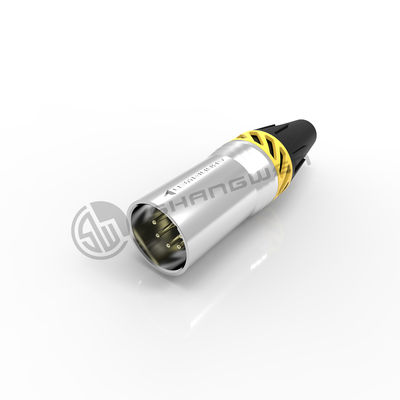 7.5A XLR 커넥터 5 핀 방수 IP65 은색 남성 플러그 오디오