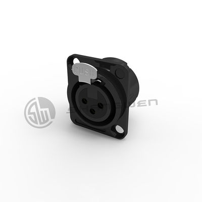 야외 XLR 3 핀 커넥터 D 장착 여성 커넥터 소켓 IP40