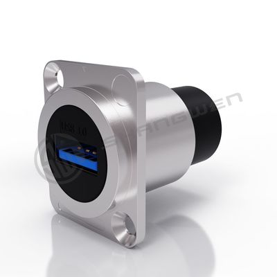 USB 패널 마운트 커넥터 IP65 방수 9 핀 USB 커넥터 포맷 변환