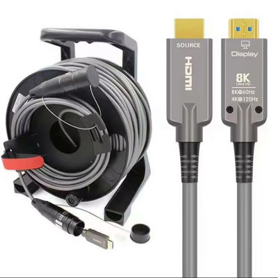 장갑 광섬유 HDMI2.1 HD 케이블 드럼 8K 120Hz TPU 커버 케이블 오디오 비디오 TV 보호 셸 케이블 스릴