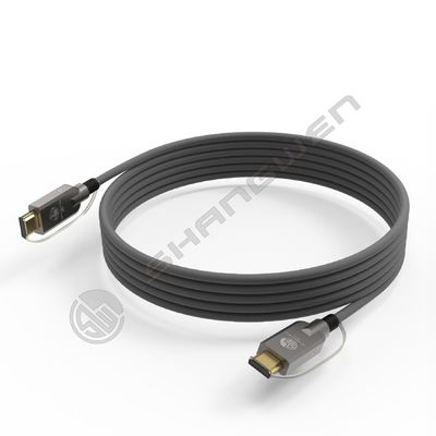 2.1 HD 링크 포트 광섬유 케이블 TPU 셸 스테인리스 스틸 304 장갑 튜브 실리콘 라인 칩 4K 60Hz 8K 144Hz OD 6.0mm