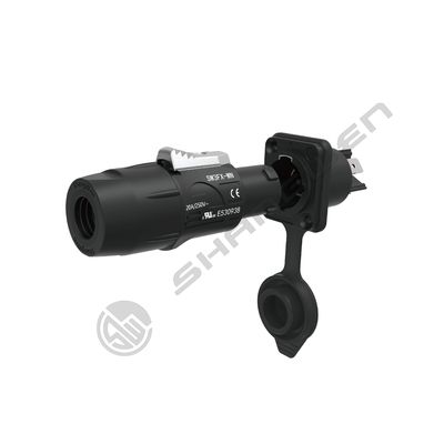 IP65 외관 패널 마운트 전원 소켓 LED 디스플레이 20A 체시 소켓을 가진 3 핀 남성 오디오 커넥터 오디오 전원 솔루션