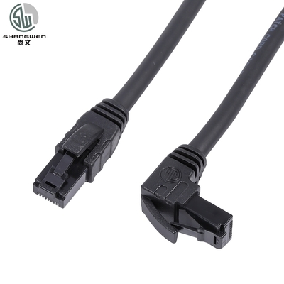 UTP Cat5e 90도 각도 RJ45 커넥터 연선 네트워크 케이블 터미널 8P8C 크리스탈 헤드 플러그