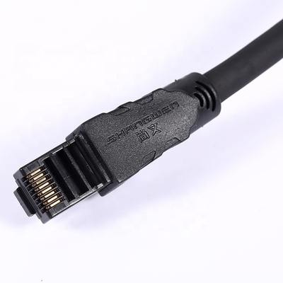 Cat6a 24awg UTP 케이블 PVC 자켓 4쌍 CE UL 다중 꼬임 100% 무산소 순수 구리 실내용 파란색 검은색 이더넷 네트워크