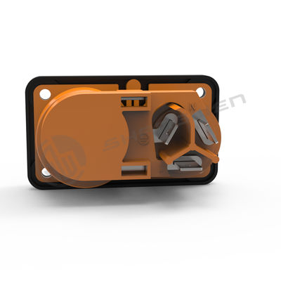 Ip65 Outdoor Power Female Chassis Connector Triple Core 2-in-1 Electrical Connection Lockable for Secure Wiring for Outdoor