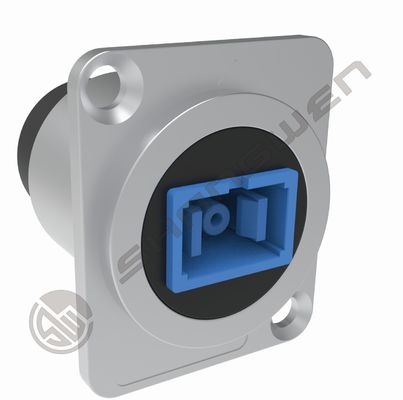 D-Size Silver SC Fiber Optic Panel Mount Coupler Fixed Adapter for Single Mode Network Female to Female SC USB Coupler