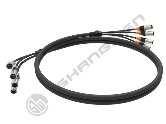 Multi-Channel 4 Channel 4 Way Cat6 Cat6A FTP Multicore Power Cord Ethercon to RJ45 Ethercon