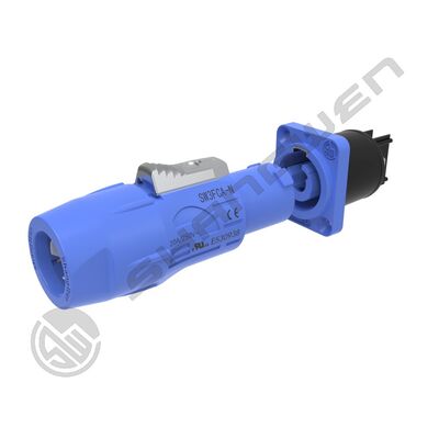 Ip44 Industrial Power Female Connector Indoor Use Blue Input
