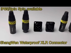 작은 XLR 전원 커넥터 외부 방수 3 핀 남성 플러그 커넥터