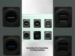 USB 패널 마운트 커넥터 IP65 방수 9 핀 USB 커넥터 포맷 변환