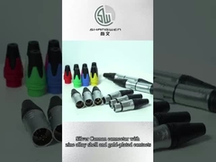 실내 IP40 보호 6극 XLR 오디오 비디오 커넥터 전문 오디오 및 비디오