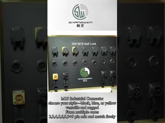 IP67 M19 커넥터 6핀 노란색 15A 용접기 알루미늄 합금 셸 나일론