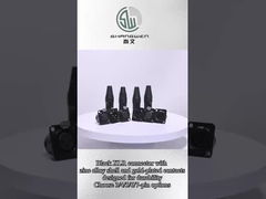 여성 D 모양 IP67 커넥터 액세서리 검은색/노란색 10개